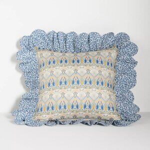 Discontinued Anthropologie x Coco & Wolf Scallop Ruffle Cushion Cover